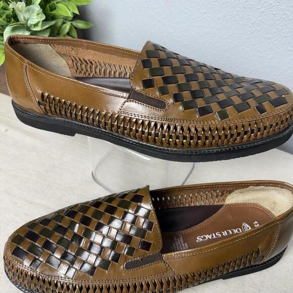 Deer Stags Mens Slip On Shoes Brown Leather Sz 13 D - Picture 2 of 9